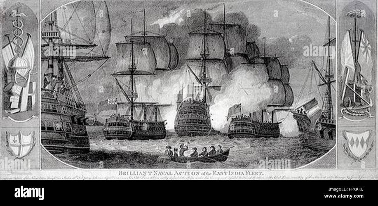 De l'action navale brillante est de l'Inde flotte. Banque D'Images