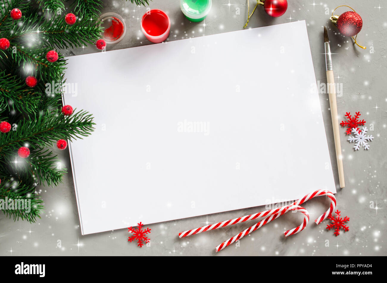Maquette De Noel Pour Carte De Vœux Ou Lettre Au Pere Arriere Plan De Noel Avec Maquette De Noel Pour Carte De Vœux Ou Lettre Au Pere Arriere Plan De Noel Avec