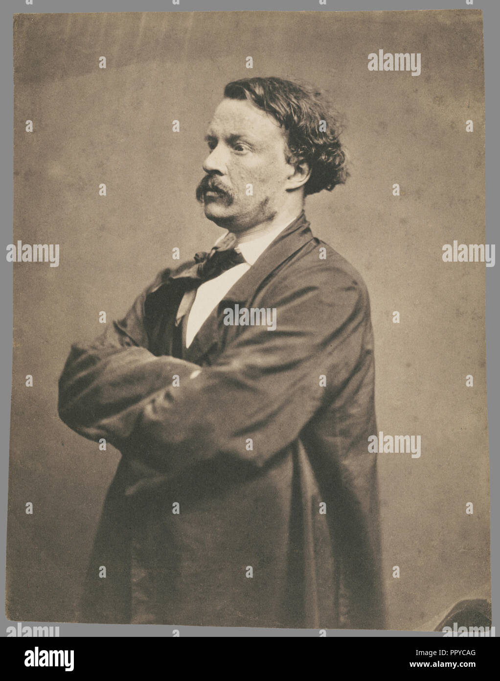 Autoportrait en Smock, Nadar, Gaspard Félix Tournachon, Français, 1820 - 1910, 1855 - 1857 - Impression sur papier salé ; 23,6 x 18,5 cm Banque D'Images