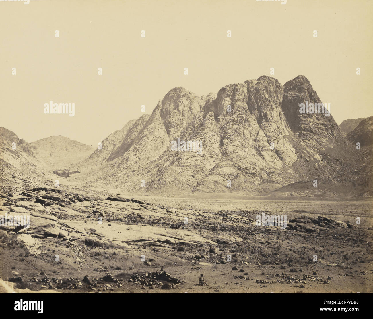 Le mont Horeb, Sinaï ; Francis Frith, anglais, 1822 - 1898, 1858 ; à l'albumine argentique Banque D'Images