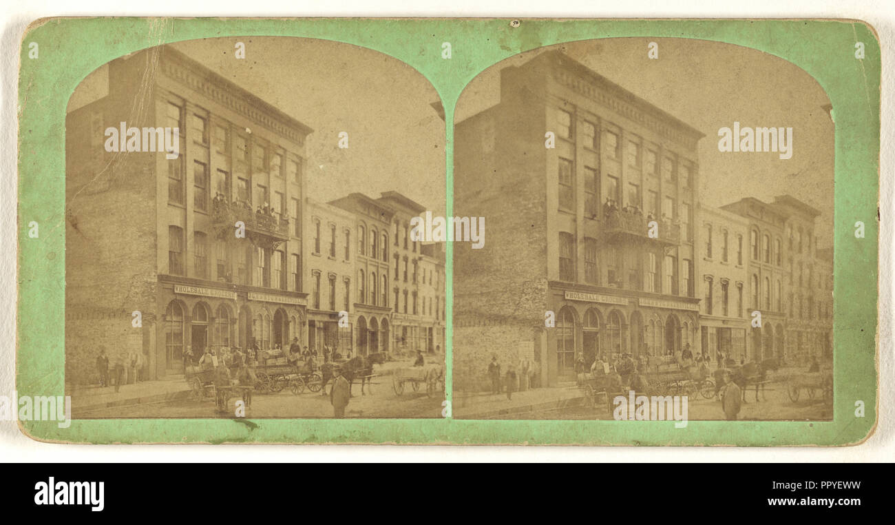 Rue française, au sud de la 5e, Erie, Pennsylvanie, F.J. Weber, États-Unis, actif années 1870, années 1870, à l'albumine argentique Banque D'Images