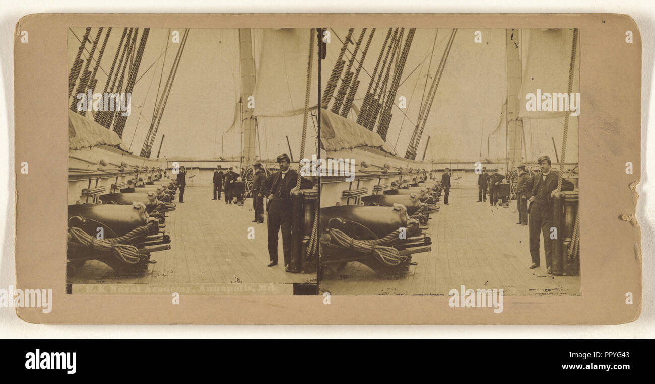 U.S. Naval Academy, Annapolis, Md ; américain ; vers 1870 ; à l'albumine argentique Banque D'Images