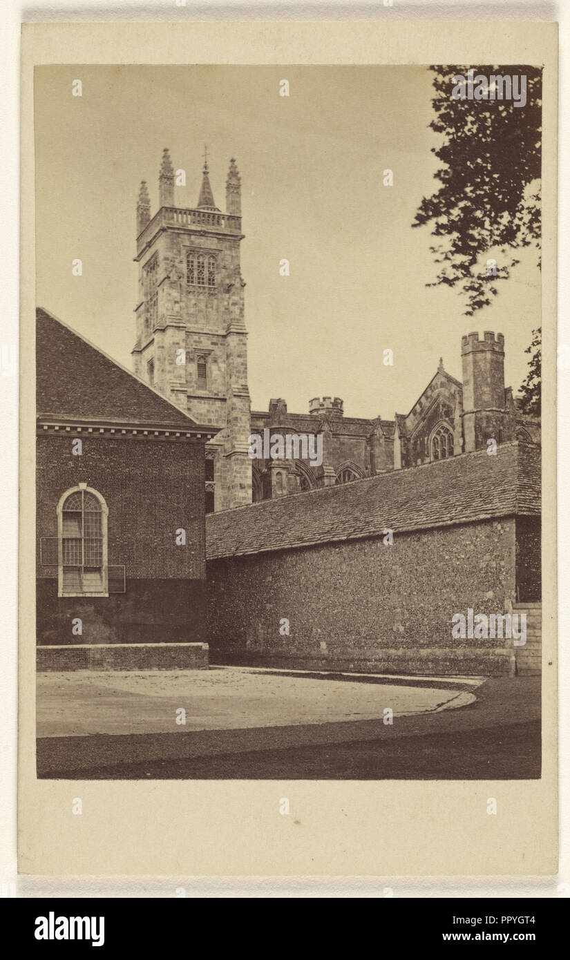 Winchester College ; A.W. Bennett, britannique, 1860 Actif 1864 - 1865 ; à l'albumine argentique Banque D'Images