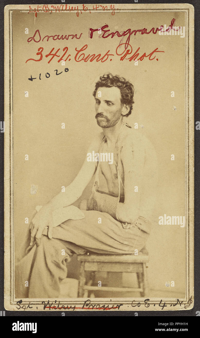 Le Sgt. Brazier chemin Wilsey, victime de la guerre civile ; américain ; United States ; vers 1865 ; à l'albumine argentique Banque D'Images