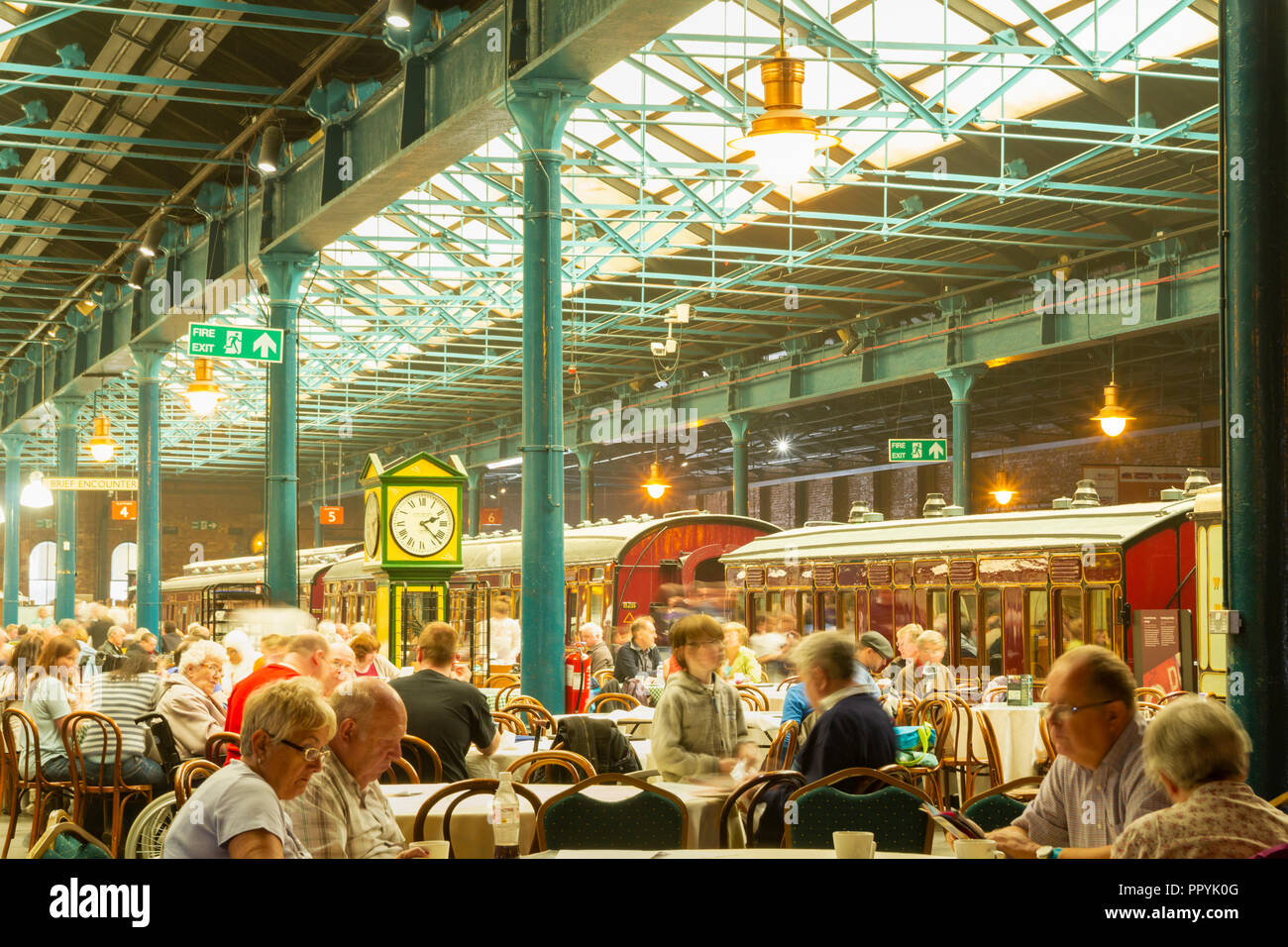 Cafe dans le National Railway Museum, New York. UK Banque D'Images