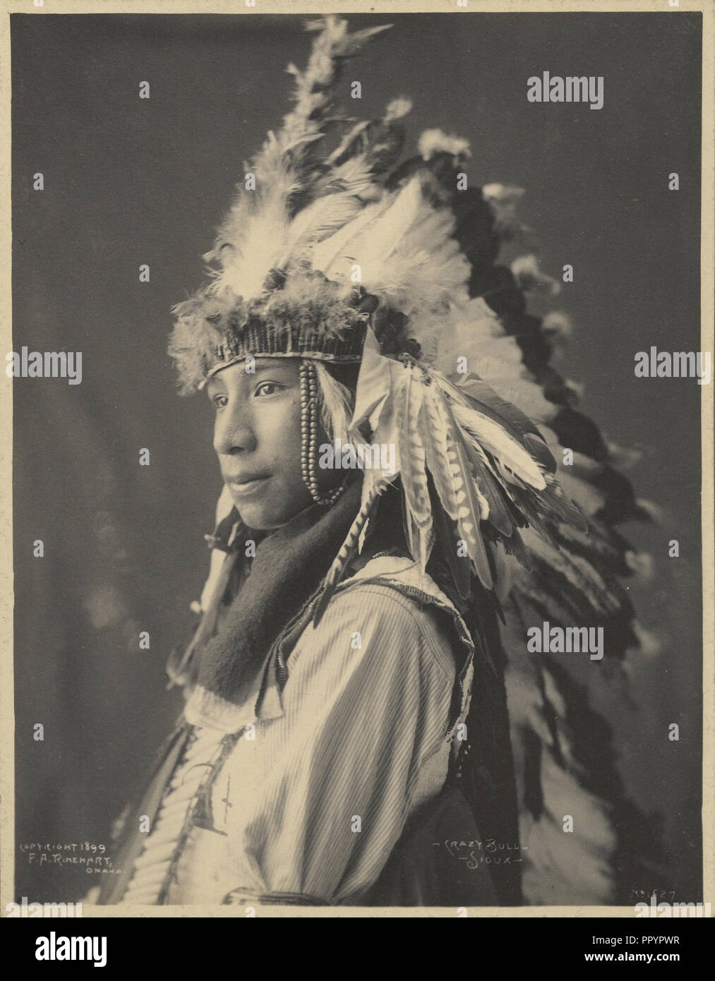 Crazy Bull, Sioux ; F. Adolph Muhr, américain, est mort en 1913, Frank A. Rinehart, américain, 1861 - 1928, 1899 ; platine imprimer Banque D'Images