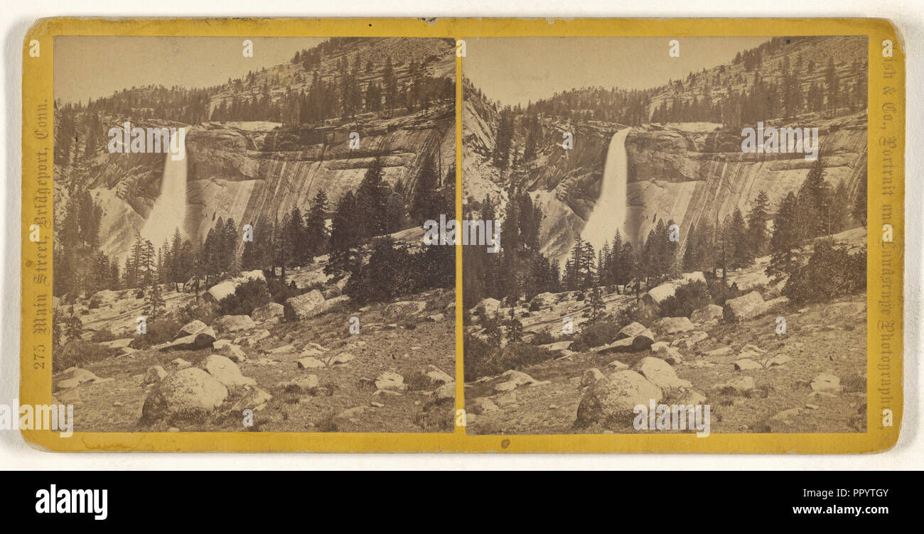 Nevada Falls (700 pieds de hauteur ; inconnu, ou irlandais & Company ; vers 1868 ; à l'albumine argentique Banque D'Images