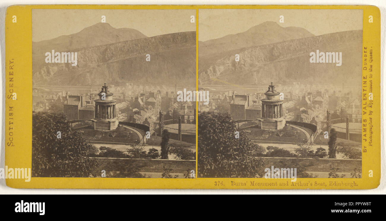 Burns" de montagne et Arthur's Seat, Édimbourg ; James Valentine, Écossais, 1815 - 1879, 1870 ; à l'albumine argentique Banque D'Images