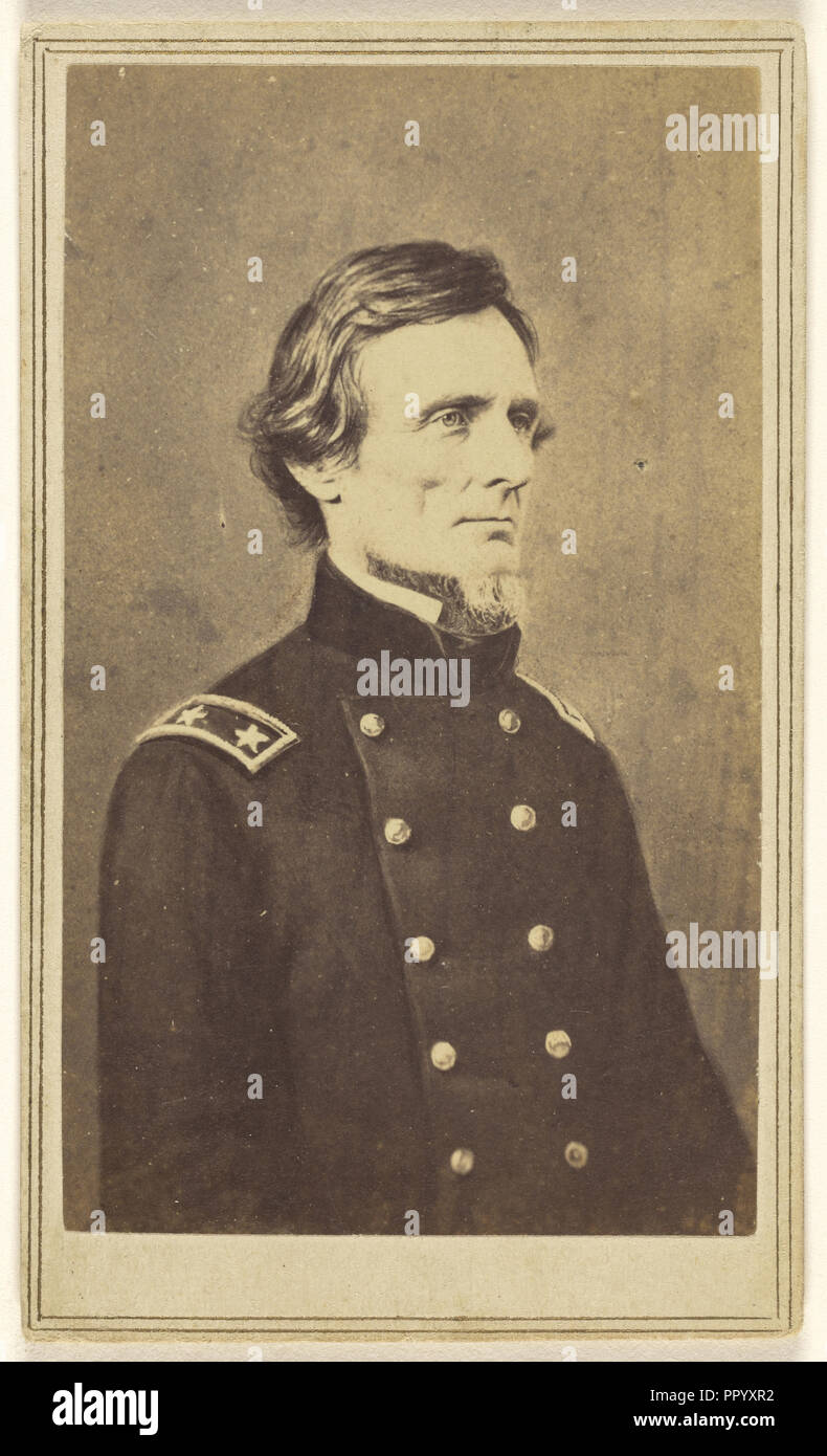 Jefferson Davis, 1808 - 1889, Charles DeForest Fredricks, américain, 1823 - 1894, vers 1860, à l'albumine argentique Banque D'Images