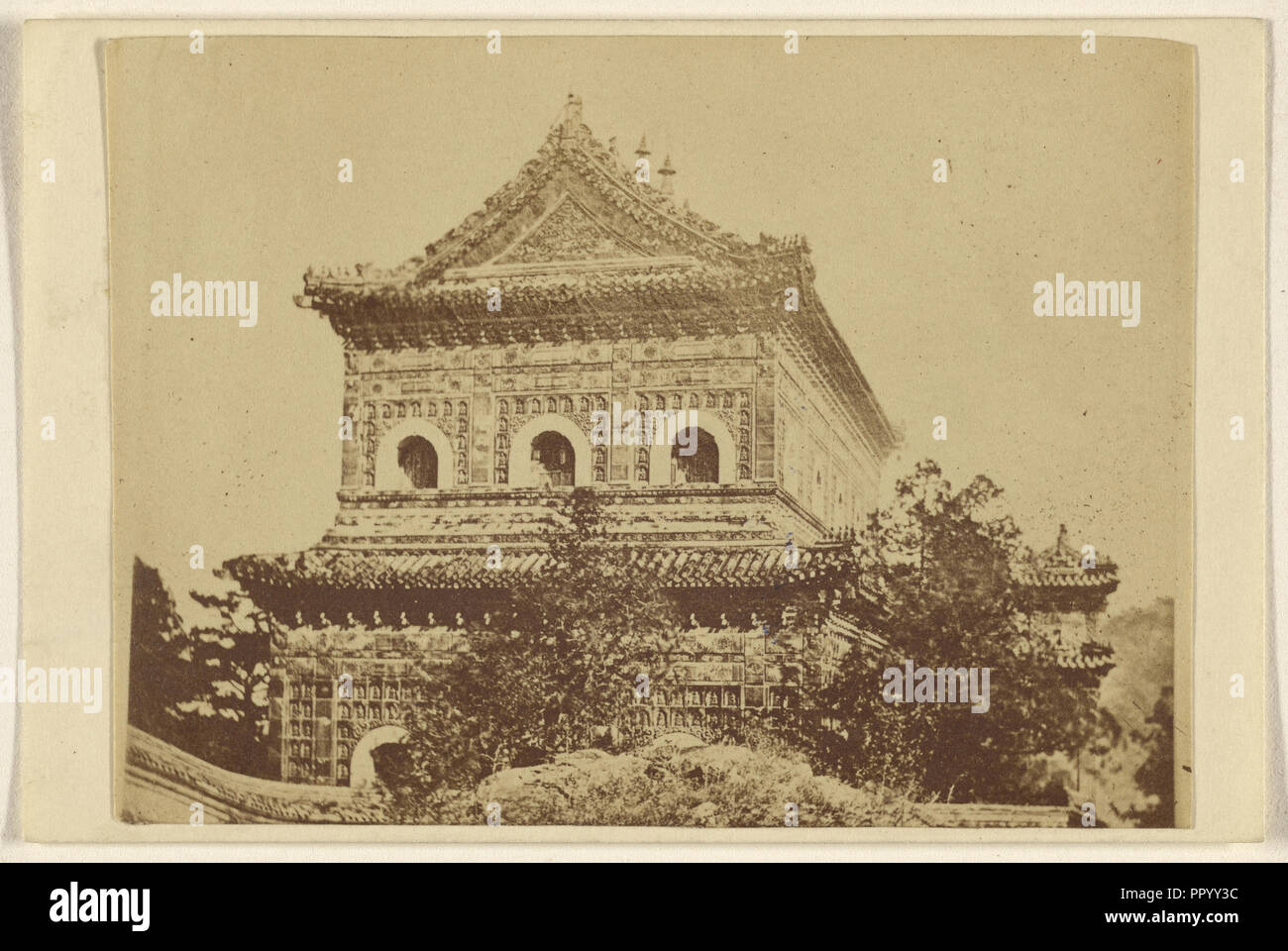 Palais de porcelaine Ming Yuen Yuen - Sauvé par Lord Elgin, Felice Beato, 1832 - 1909, octobre 1860 ; Albumen Banque D'Images