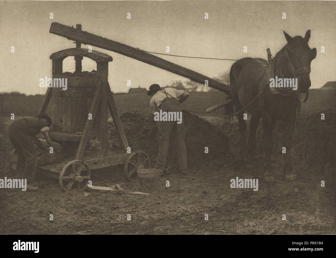 L'argile =Mill. La Norfolk ; Peter Henry Emerson, britannique, né à Cuba, 1856 - 1936, Londres, Angleterre ; 1888 ; Photogravure ; 20 x 28,6 cm Banque D'Images