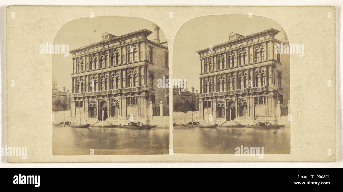Veudramide palais de la Duchesse de Berry, Venise n° 2 ; italien ; vers 1865 ; à l'albumine argentique Banque D'Images