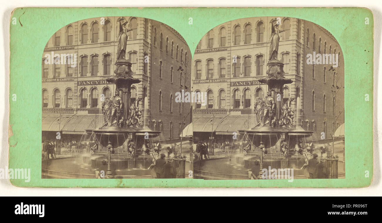 Fontaine ; américain ; vers 1870 ; à l'albumine argentique Banque D'Images