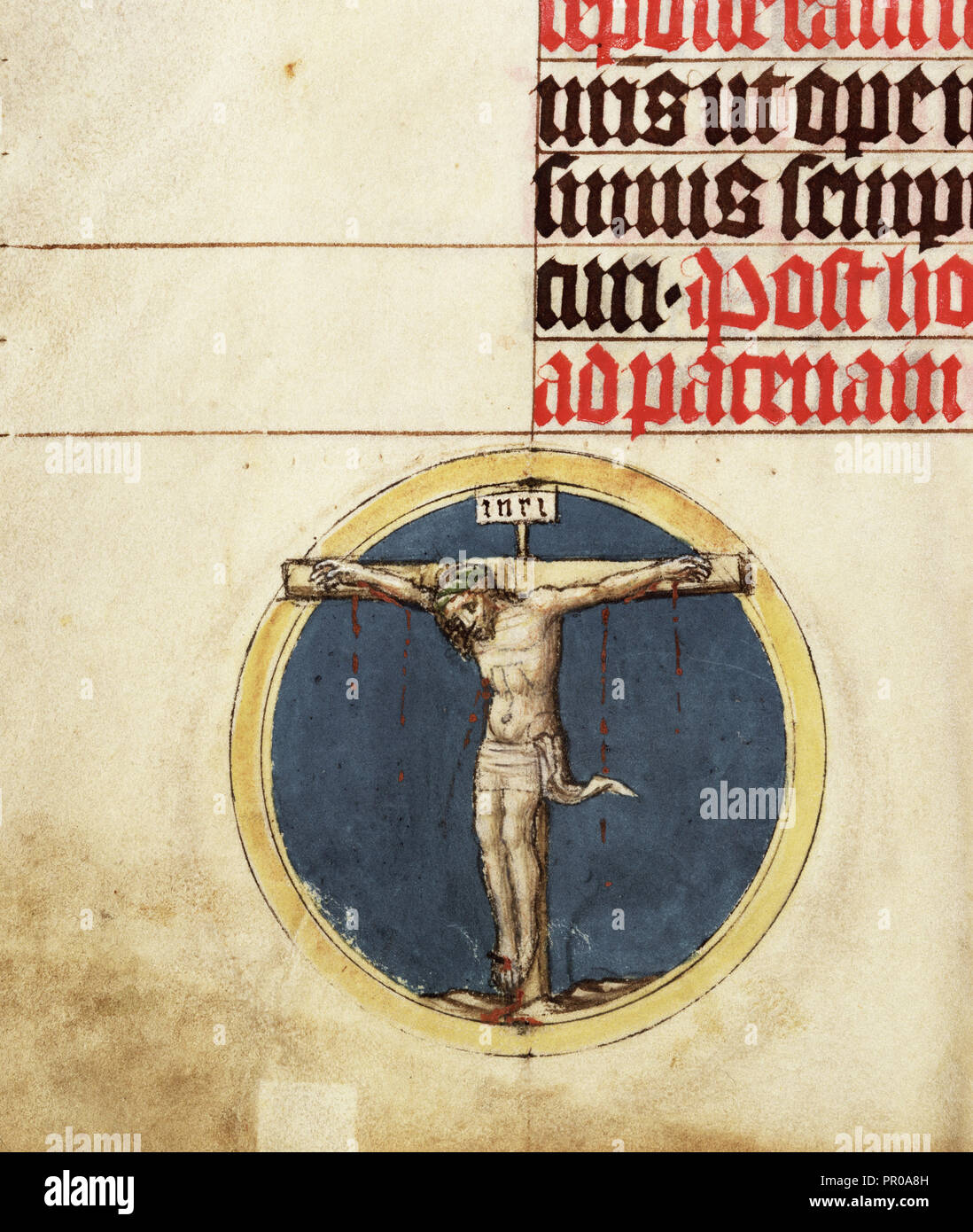 Petite cocarde avec le Christ crucifié ; Maître Michael, autrichien, actif à propos de 1420 jusqu'à ce que le milieu du 15ème siècle, Vienne Banque D'Images