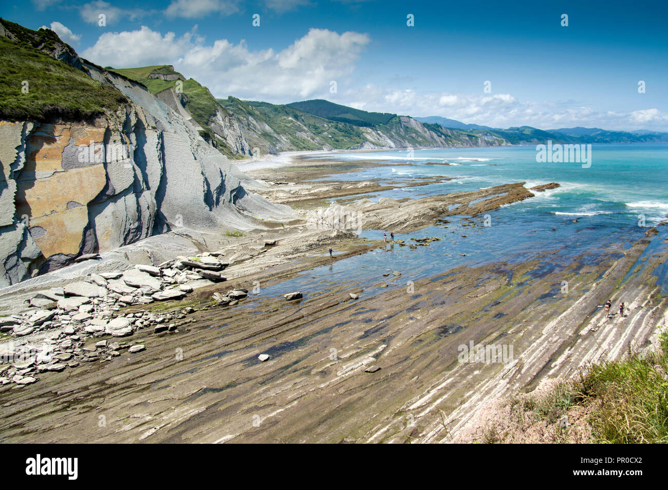 Algorri, flysch, Zumaia, Gipuzkoa, Pays Basque, Espagne Banque D'Images