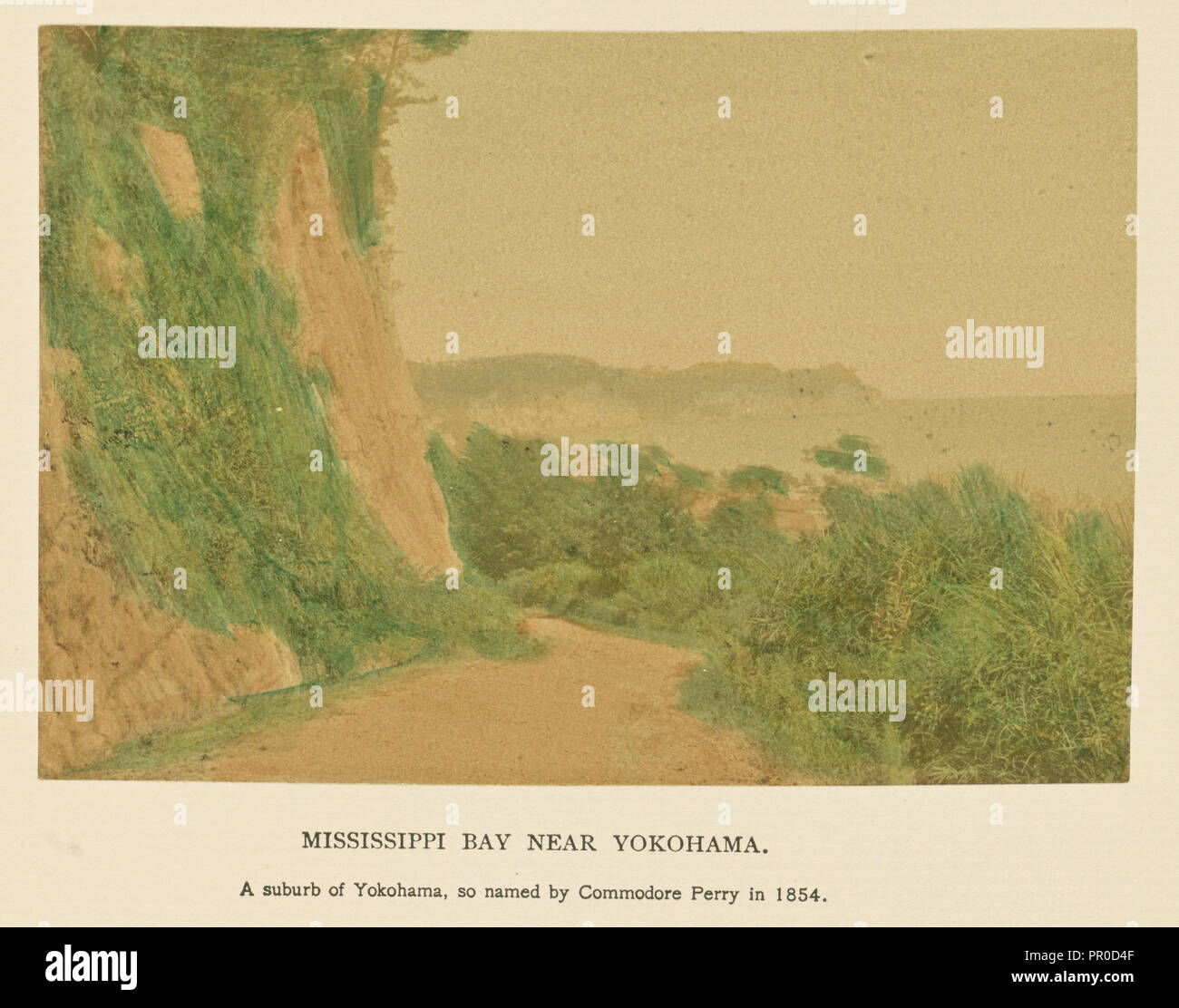 Baie du Mississippi, près de Yokohama. Une banlieue de Yokohama, ainsi nommé par le commodore Perry en 1854 ; Kazumasa Ogawa, japonais, 1860 - 1929 Banque D'Images