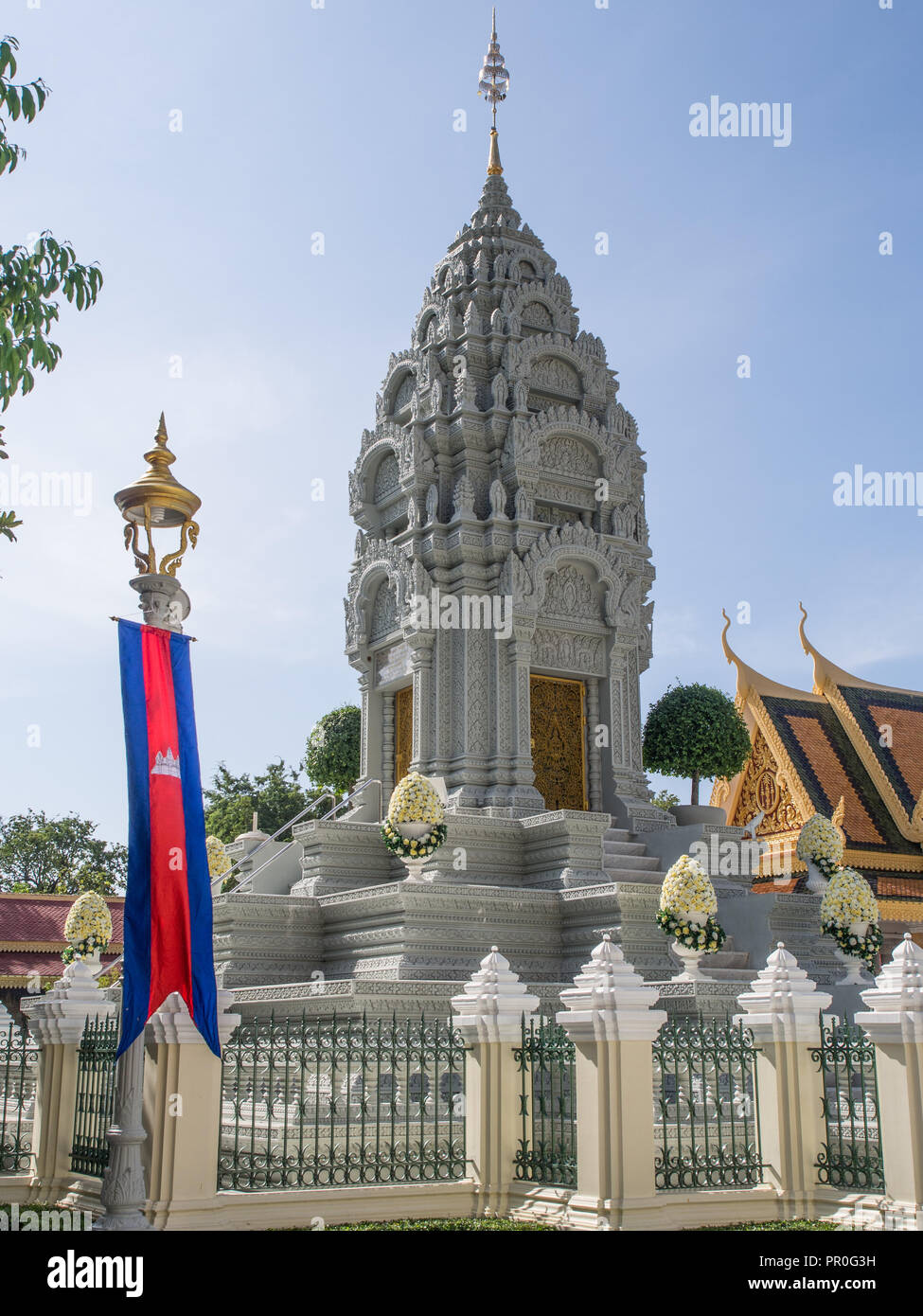 Tombe du roi soeur, Palais Royal, Phnom Penh, Cambodge, Indochine, Asie du Sud, Asie Banque D'Images