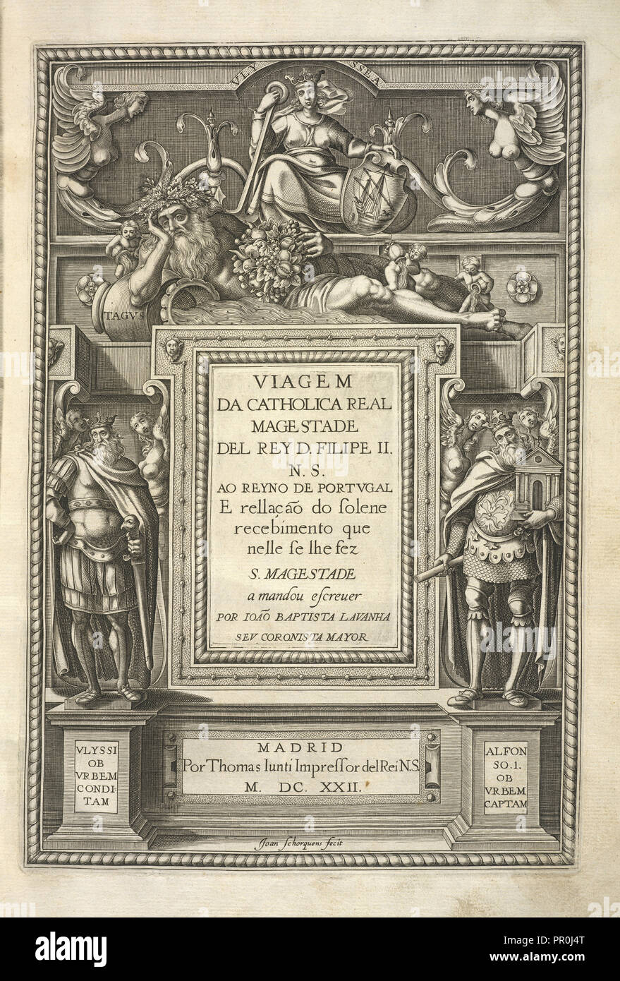 Page de titre, Viagem da Catholica du vrai Magestade del Rey D. Filipe II (N.-É.) ao e rellaçao Portvgal Reyno de solene-recebimento Banque D'Images