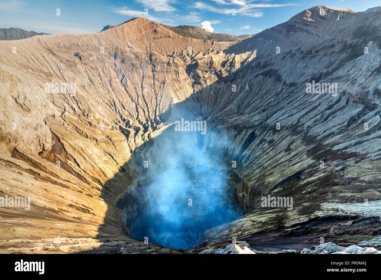 Cratère du Mont Bromo, Parc National de Bromo Tengger Semeru, l'Est de Java, Indonésie Banque D'Images