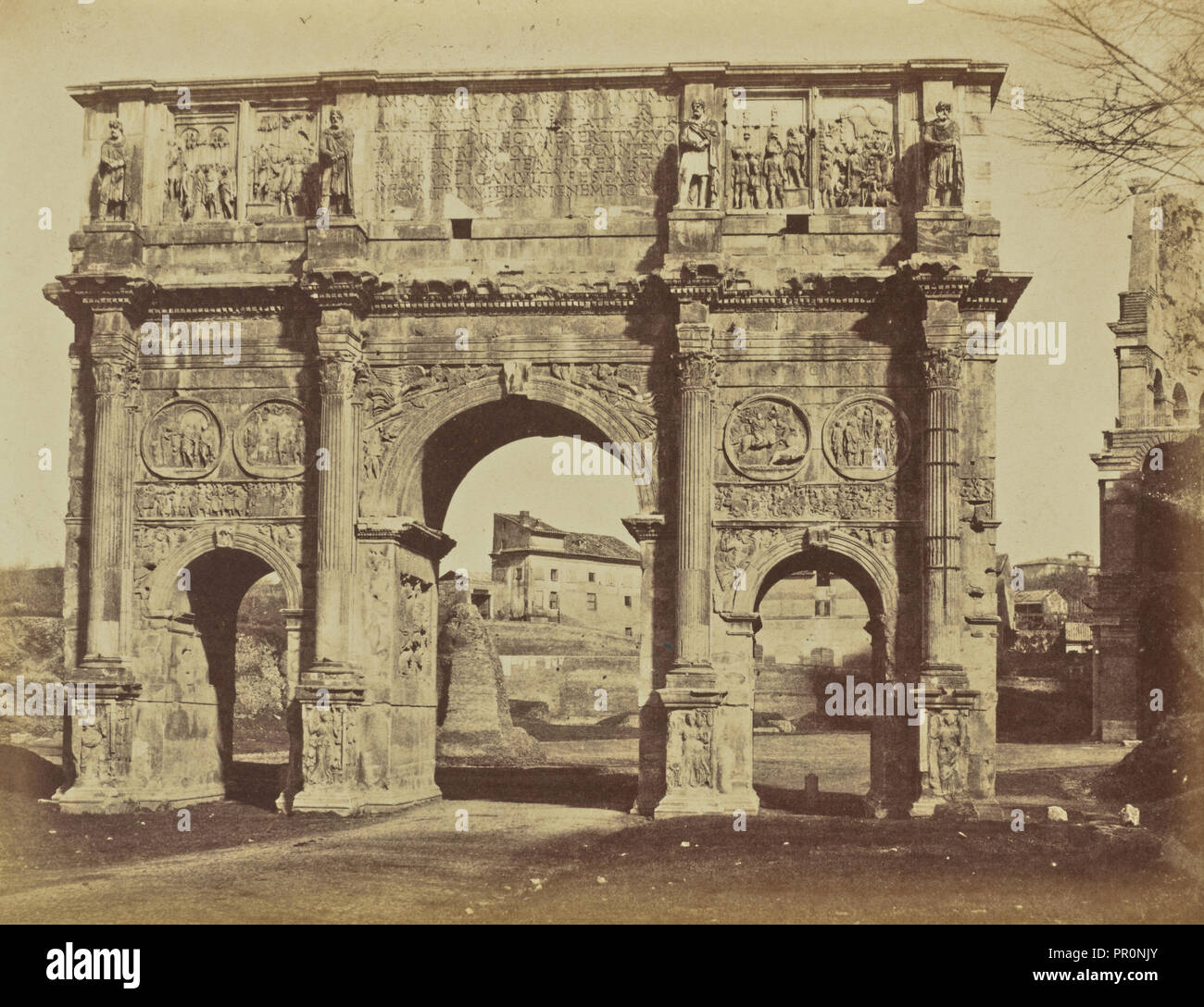 Arc de Constantin, Rome ; Mme Jane St. John (1803 - 1882, Rome, Italie, 1856 - 1859 ; à l'albumine argentique Banque D'Images