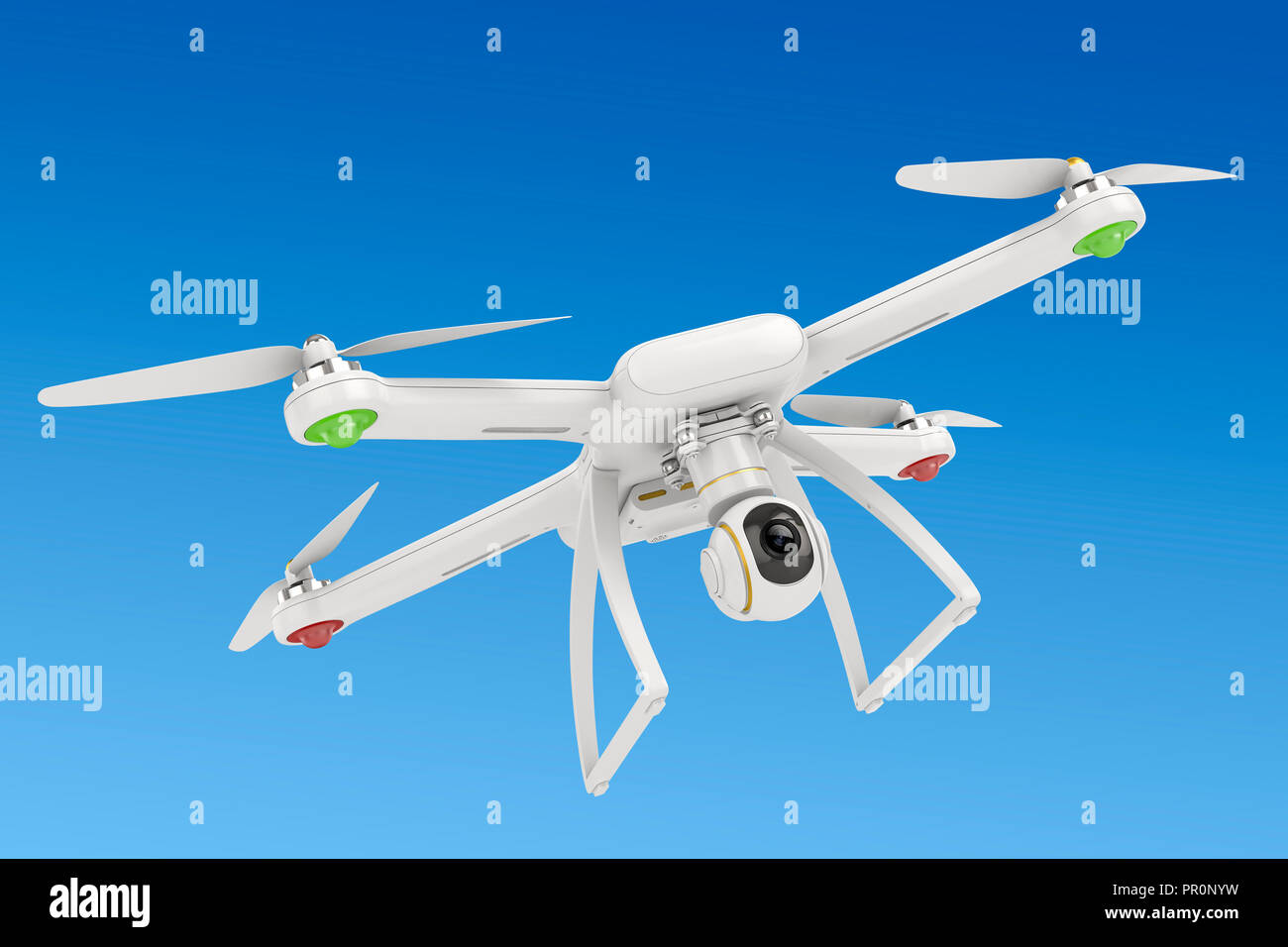 Drone volant 3d avec caméra vidéo Photo Stock - Alamy