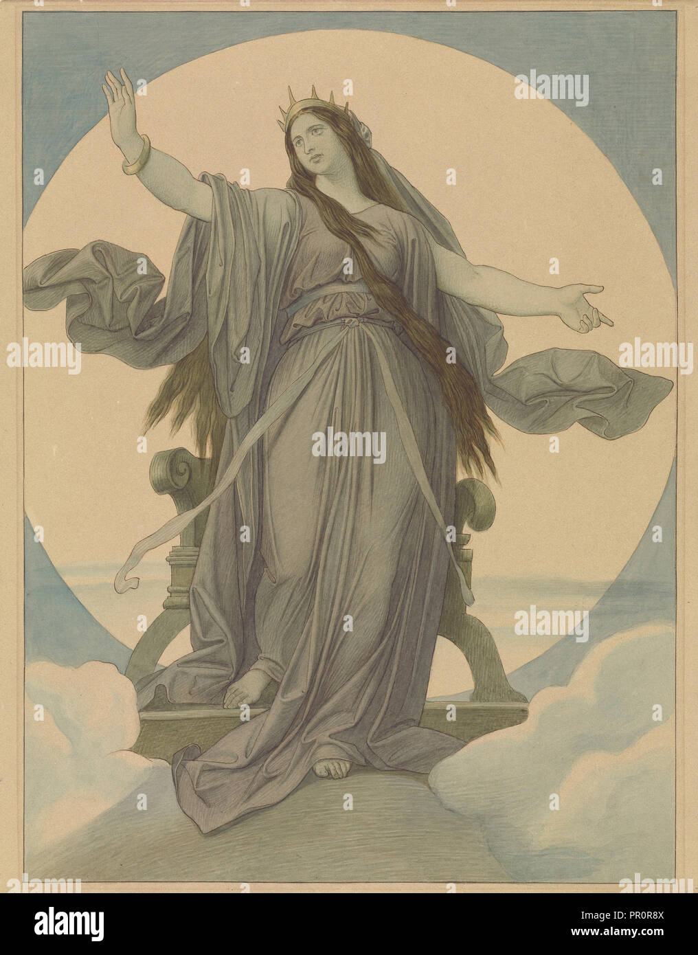 Reine de la nuit ; Moritz von Schwind, autrichien, 1804 - 1871, l'Autriche ; environ 1864 - 1867 Aquarelle sur mine de plomb ; Banque D'Images