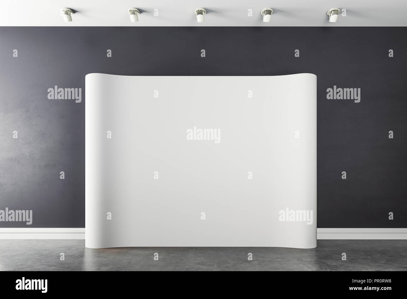 3d interior with blank white poster Banque D'Images