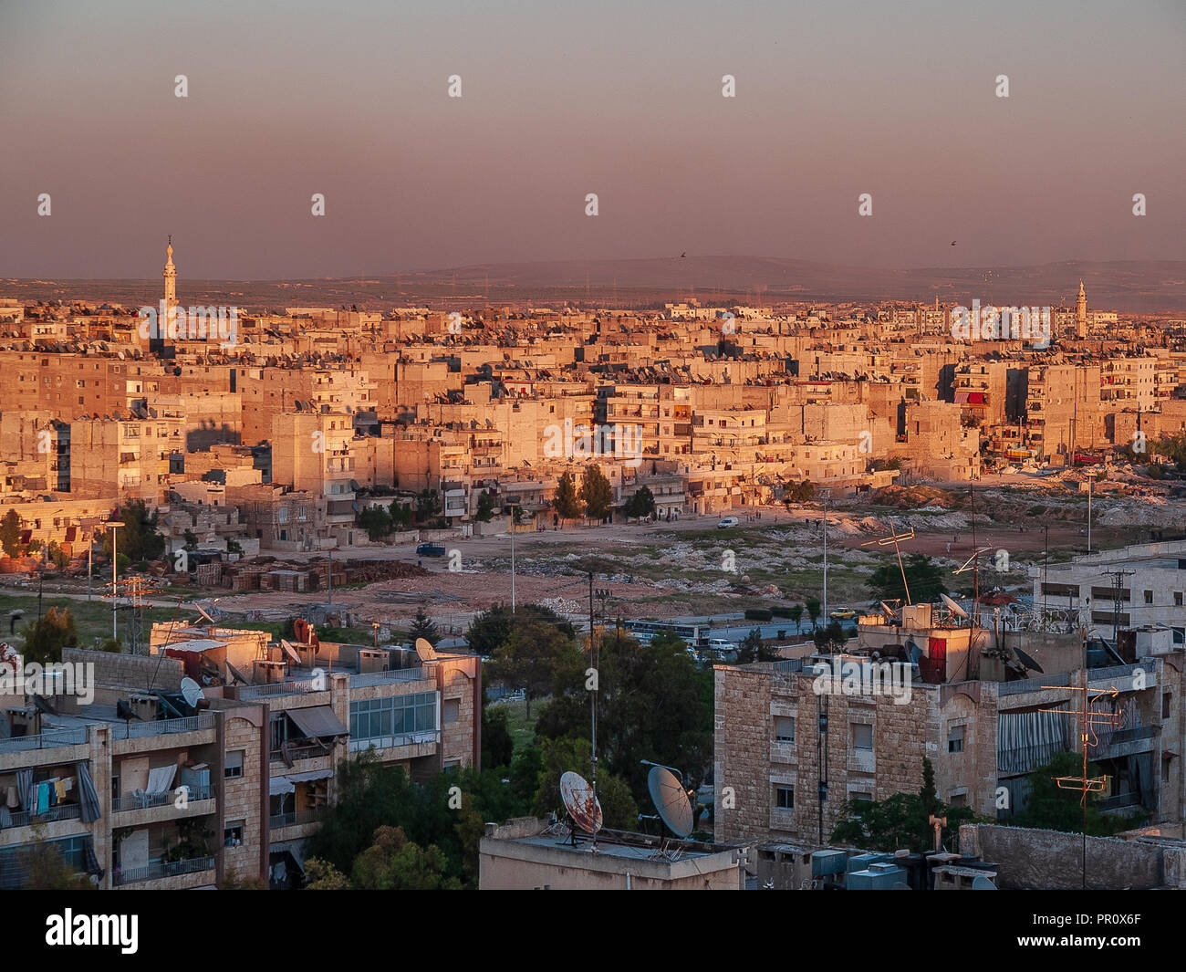 Alep - l'une des plus anciennes villes habitées en permanence dans le monde et la deuxième plus grande ville de Syrie (avant la guerre). Banque D'Images