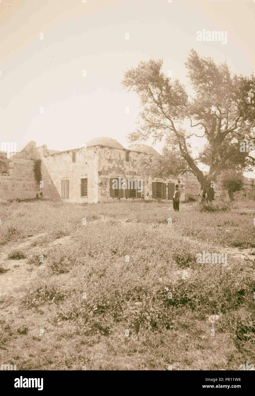 Temple, Mosquée d'Omar, Dôme du Rocher, le "trône de Salomon,' une petite mosquée. La photographie montre le porche de l'Est. 1900 Banque D'Images