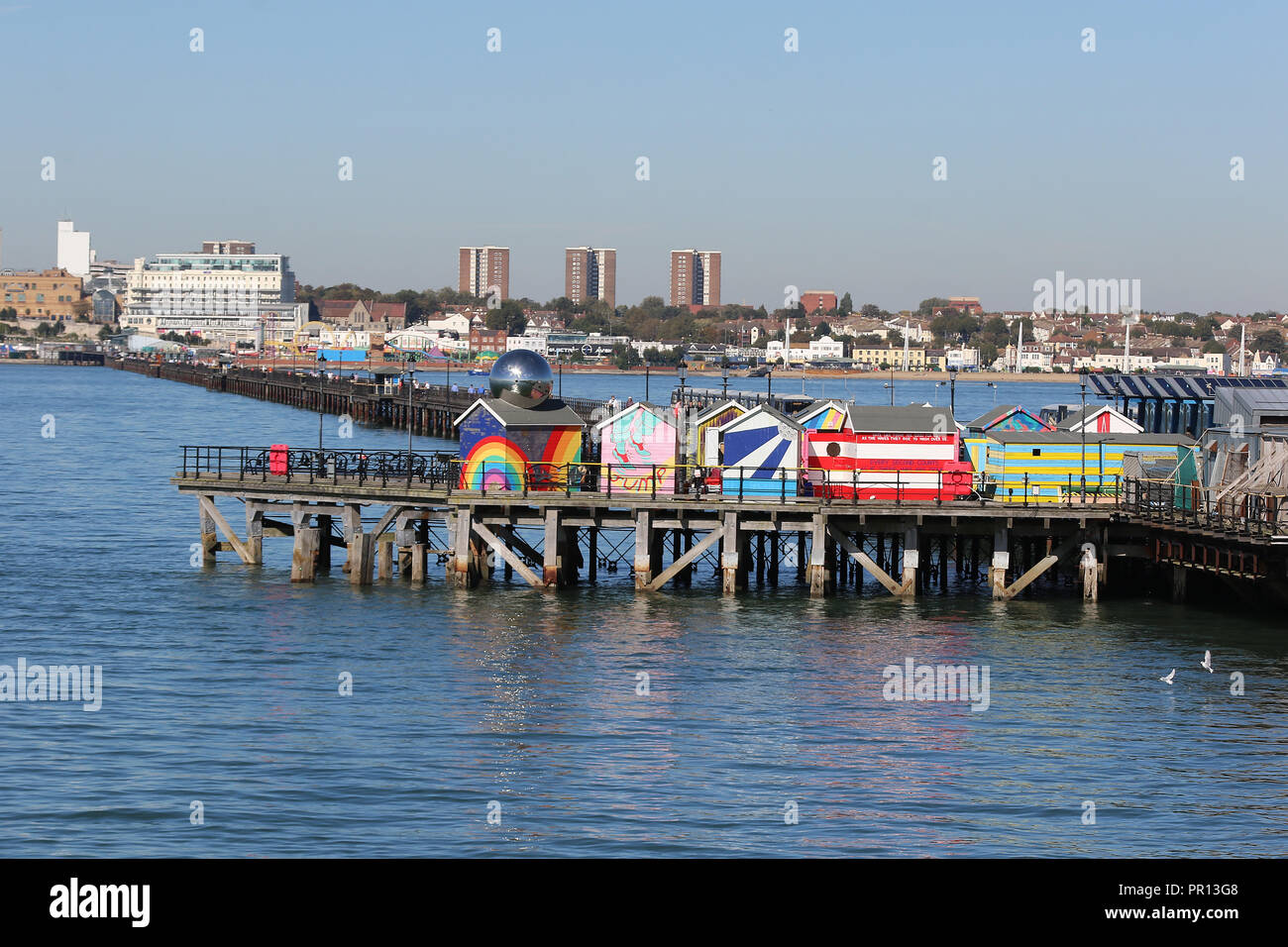Jetée de Southend, à bord du bateau à aubes Waverley, Tamise, Londres, Royaume-Uni, 27 septembre 2018, photo de Richard Goldschmidt Banque D'Images Jetée de Southend, à bord du bateau à aubes Waverley, Tamise, Londres, Royaume-Uni, 27 septembre 2018, photo de Richard Goldschmidt Banque D'Images