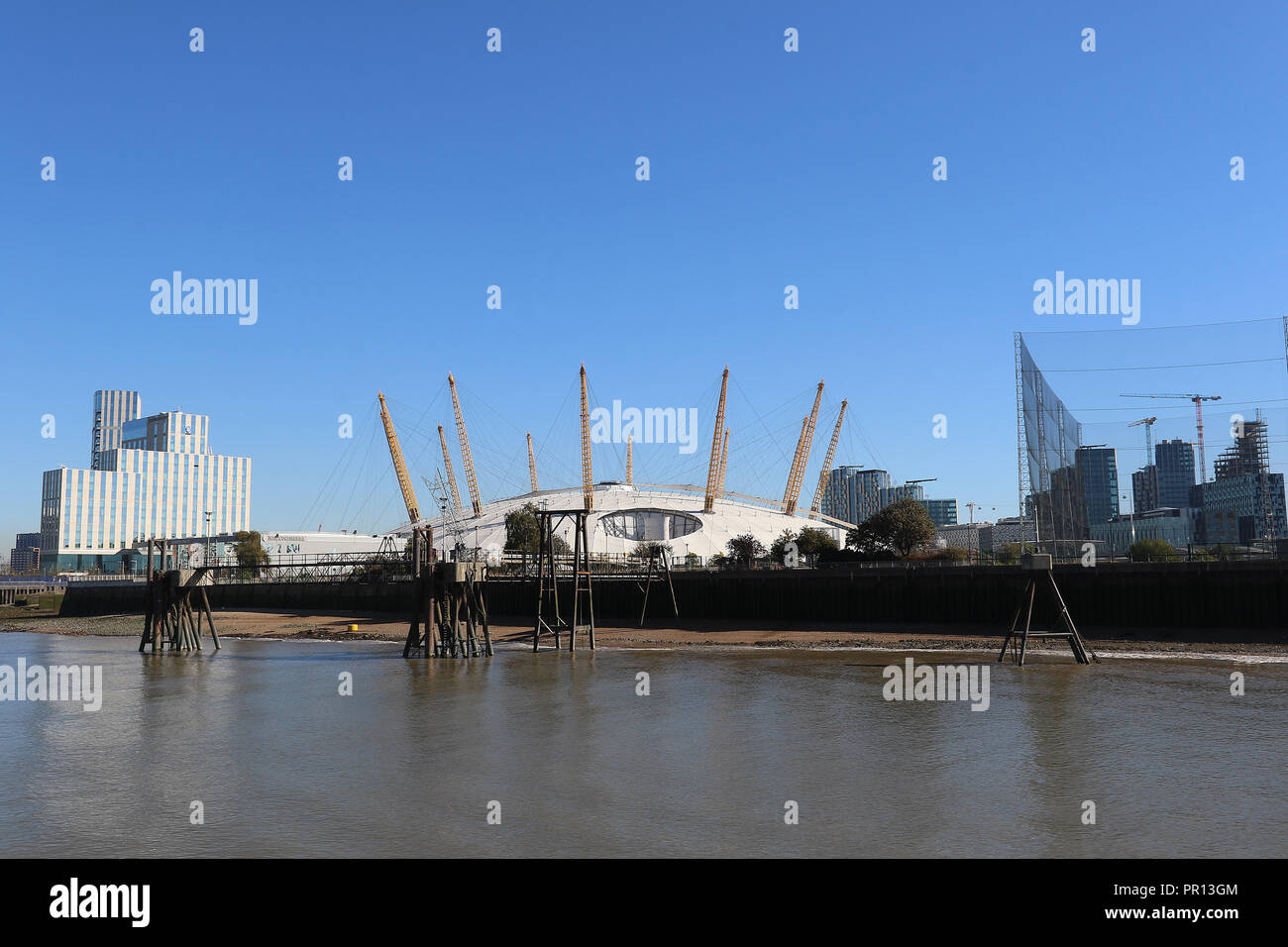 L'O2, bateau à vapeur à bord Waverley, Tamise, Londres, Royaume-Uni, 27 septembre 2018, photo de Richard Goldschmidt Banque D'Images L'O2, bateau à vapeur à bord Waverley, Tamise, Londres, Royaume-Uni, 27 septembre 2018, photo de Richard Goldschmidt Banque D'Images