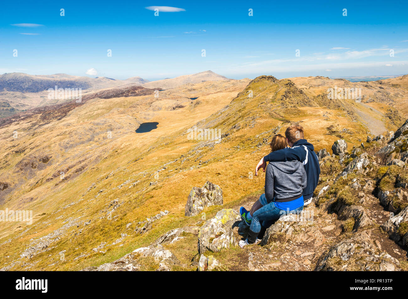 Cnicht escalade, parc national de Snowdonia, le Nord du Pays de Galles, Pays de Galles, Royaume-Uni, Europe Banque D'Images