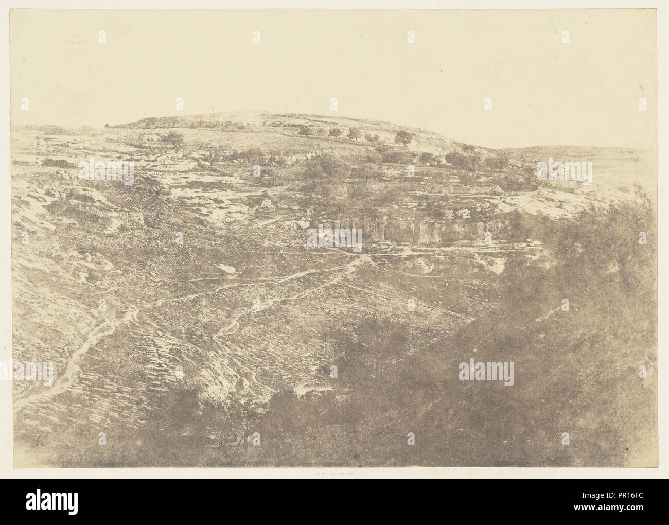 Jérusalem. Vallée de Josaphat. Visages Ouest et Nord 2, Auguste Salzmann, Français, 1824 - 1872, Louis Désiré Blanquart-Evrard Banque D'Images