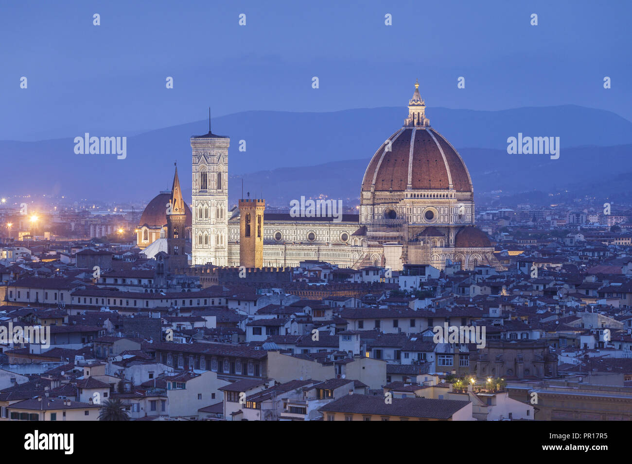 La cathédrale (Santa Maria del Fiore), site du patrimoine mondial de l'UNESCO, Florence, Italie, Europe Banque D'Images