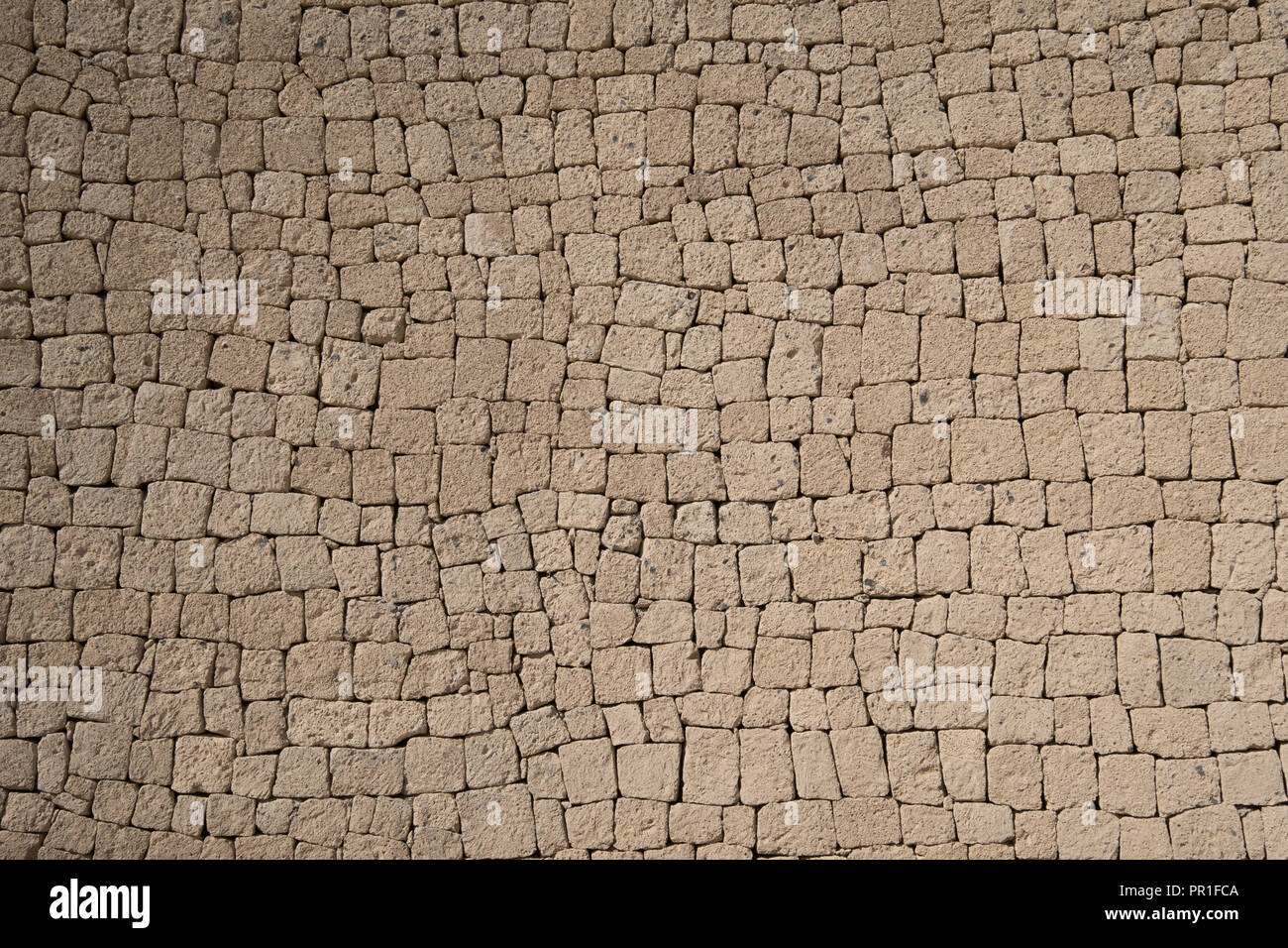 Mur de pierre ignimbrite - mur de pierres naturelles, d'arrière-plan Banque D'Images