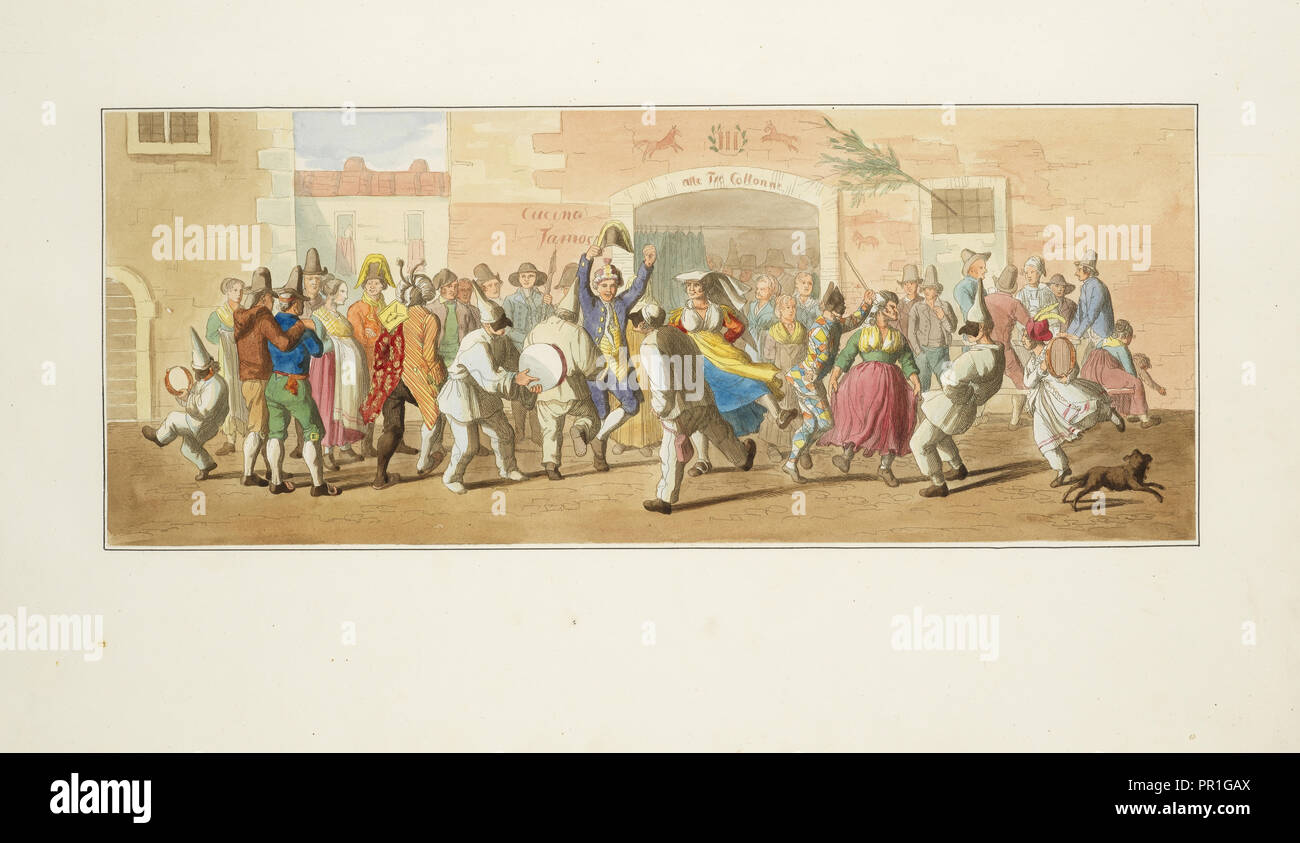 Il Carnevale di Roma, Mörner, Hjalmar, 1794-1837, ca. 1820 Banque D'Images