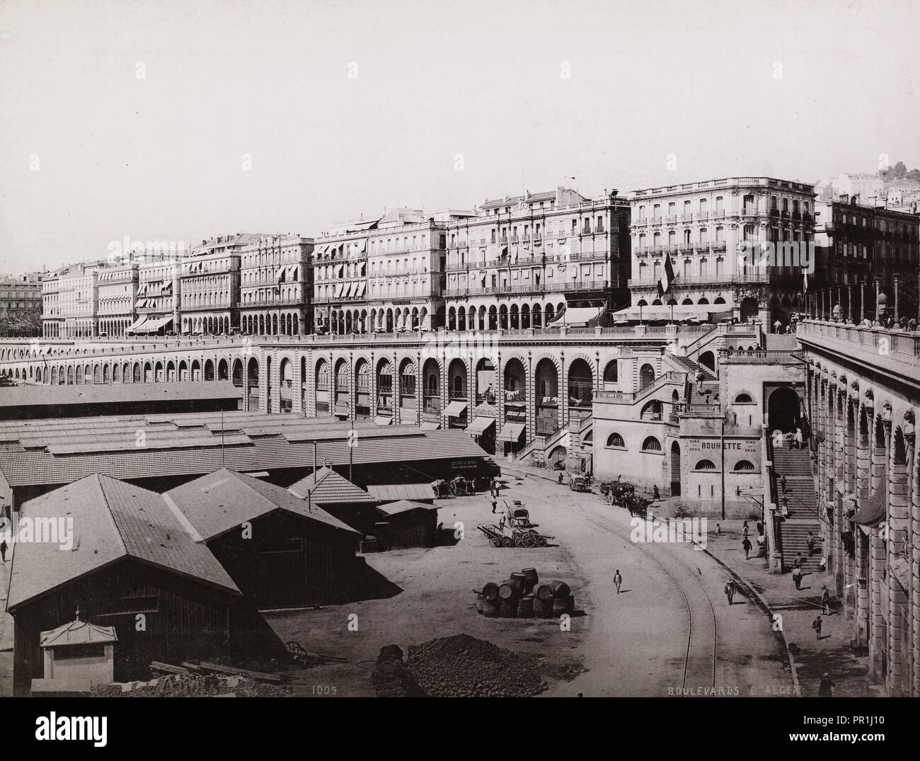 Vues de l'Algérie, Le Roux, A., d'albumen, ca. 1880, des vues de villes et sites algériens provinciaux y compris : Alger, Bône Banque D'Images