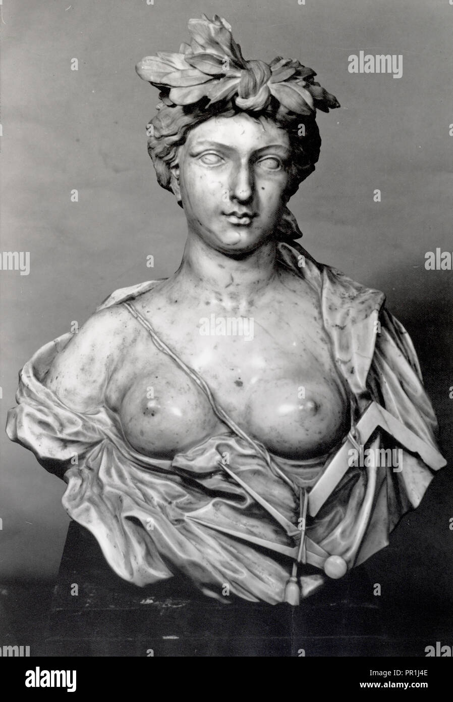 17e siècle buste en marbre de l'école, Le Bernin et de l'entreprise français archive photographique de beaux-arts et arts décoratifs, de la Gélatine Banque D'Images