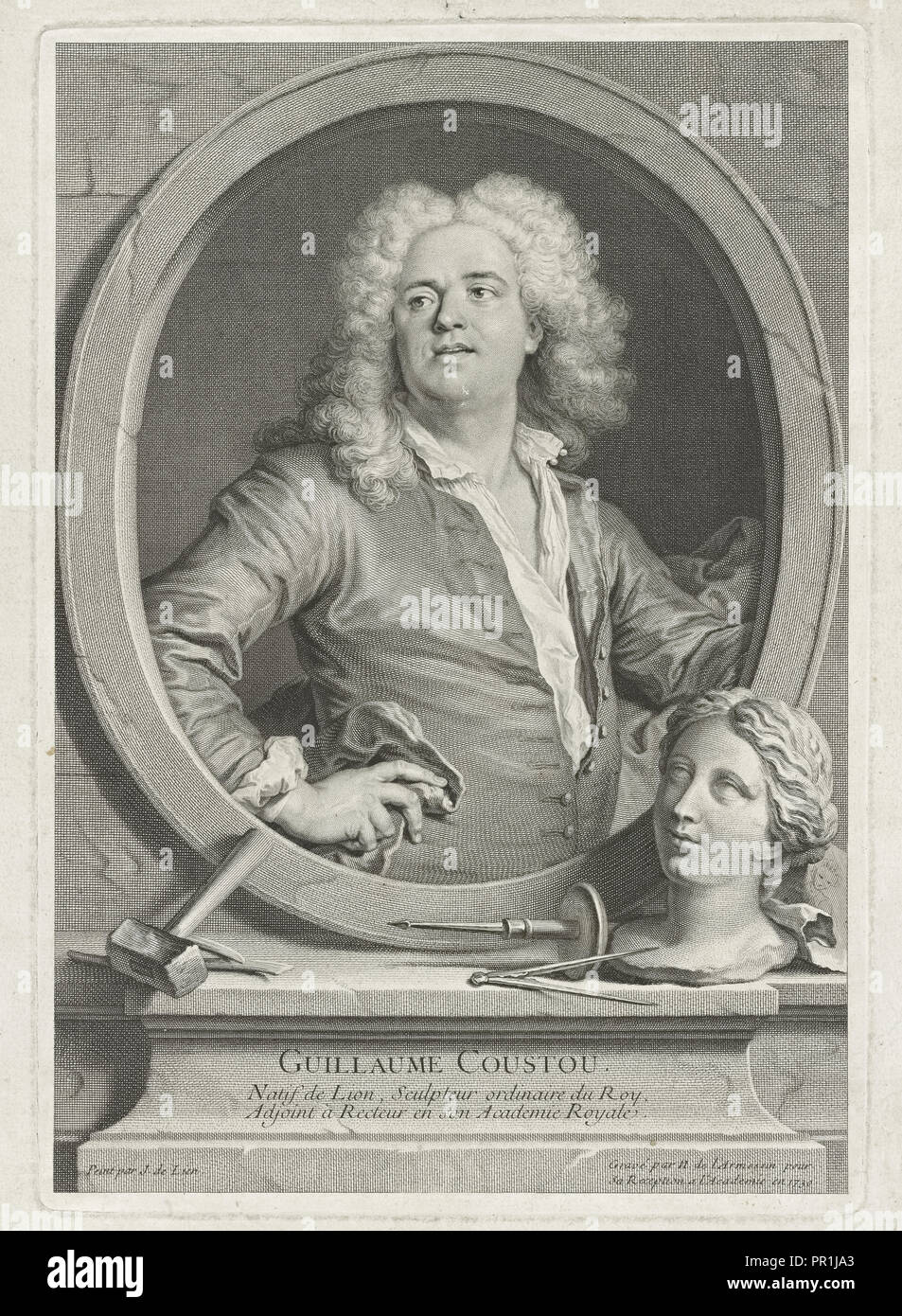Guillaume Coustou, Larmessin, Nicolas de, 1684-1755, ca. 1730 Banque D'Images