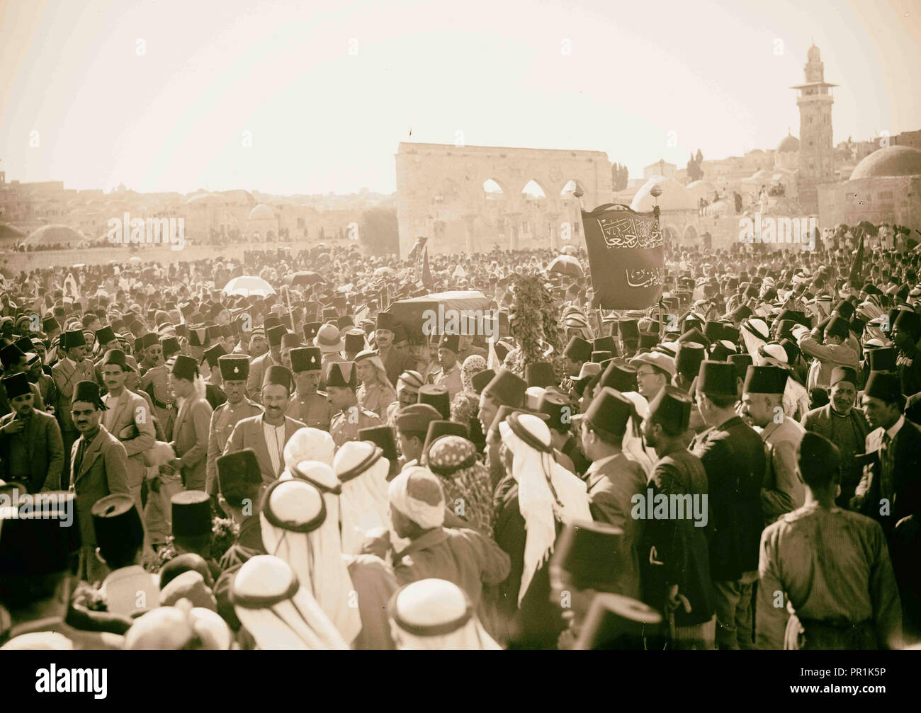 Visiteurs notables et env. événements chronologiques depuis 1930. Funérailles de Mohammed Ali, dirigeant musulman, Musulman indien. Jan 23 Banque D'Images