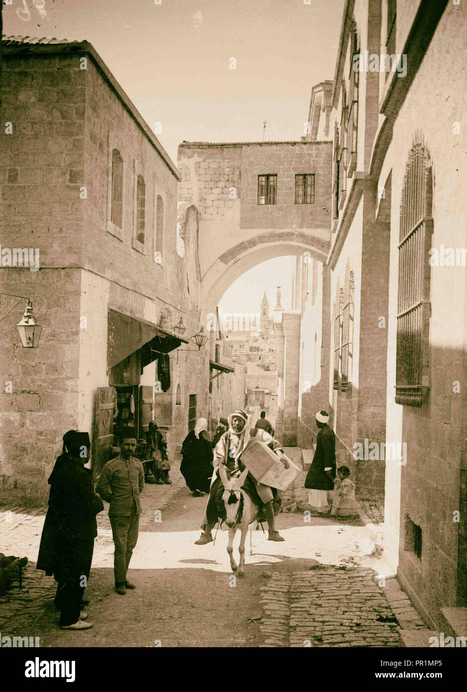 La Via Dolorosa. Jérusalem. Arche de l'Ecce Homo. (Via Dolorosa). 1898, Israël Banque D'Images