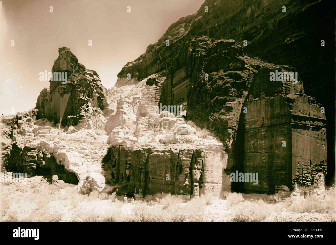 La Cisjordanie. Petra. Types de tombeau. Sik inférieur. 1898, Jordanie, Petra, la ville disparue Banque D'Images
