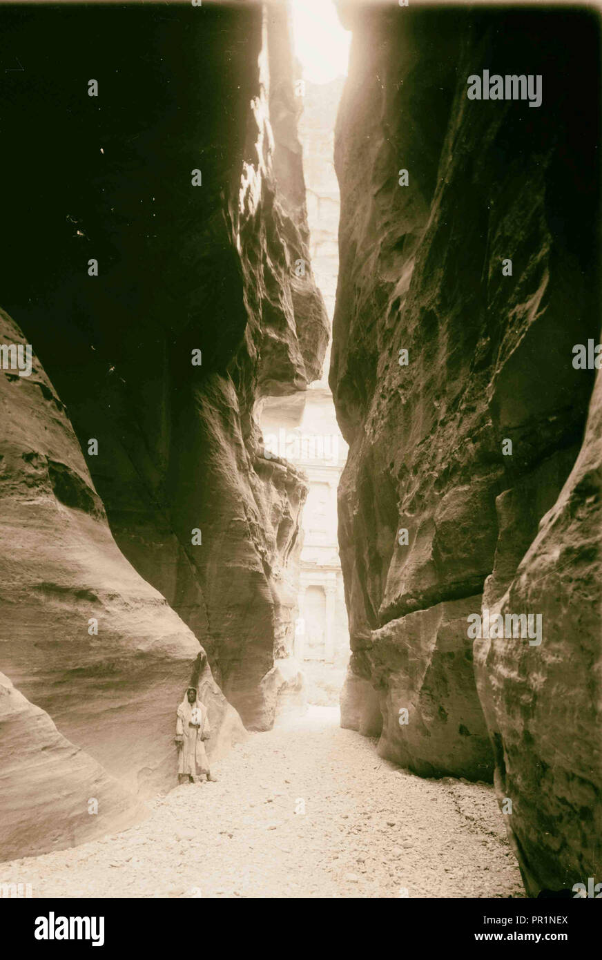 Es-Sik et El Khazne. Petra. 1898, Jordanie, Petra, la ville disparue Banque D'Images