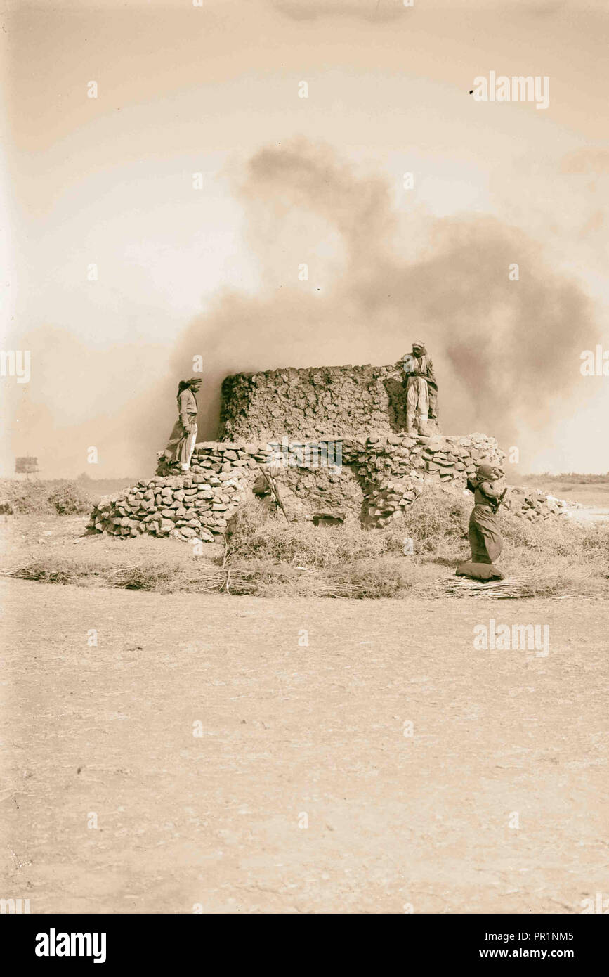 La Chaux-de-burning épines, Homs. 1900, la Syrie, l'Ḥimṣ Banque D'Images