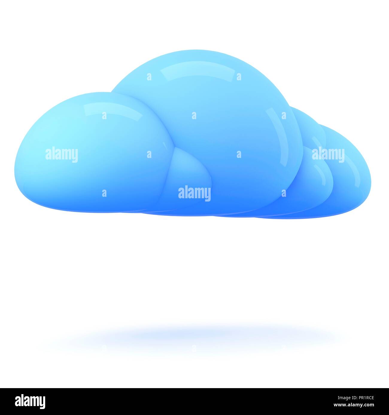 Cloud, 3d illustration. Banque D'Images