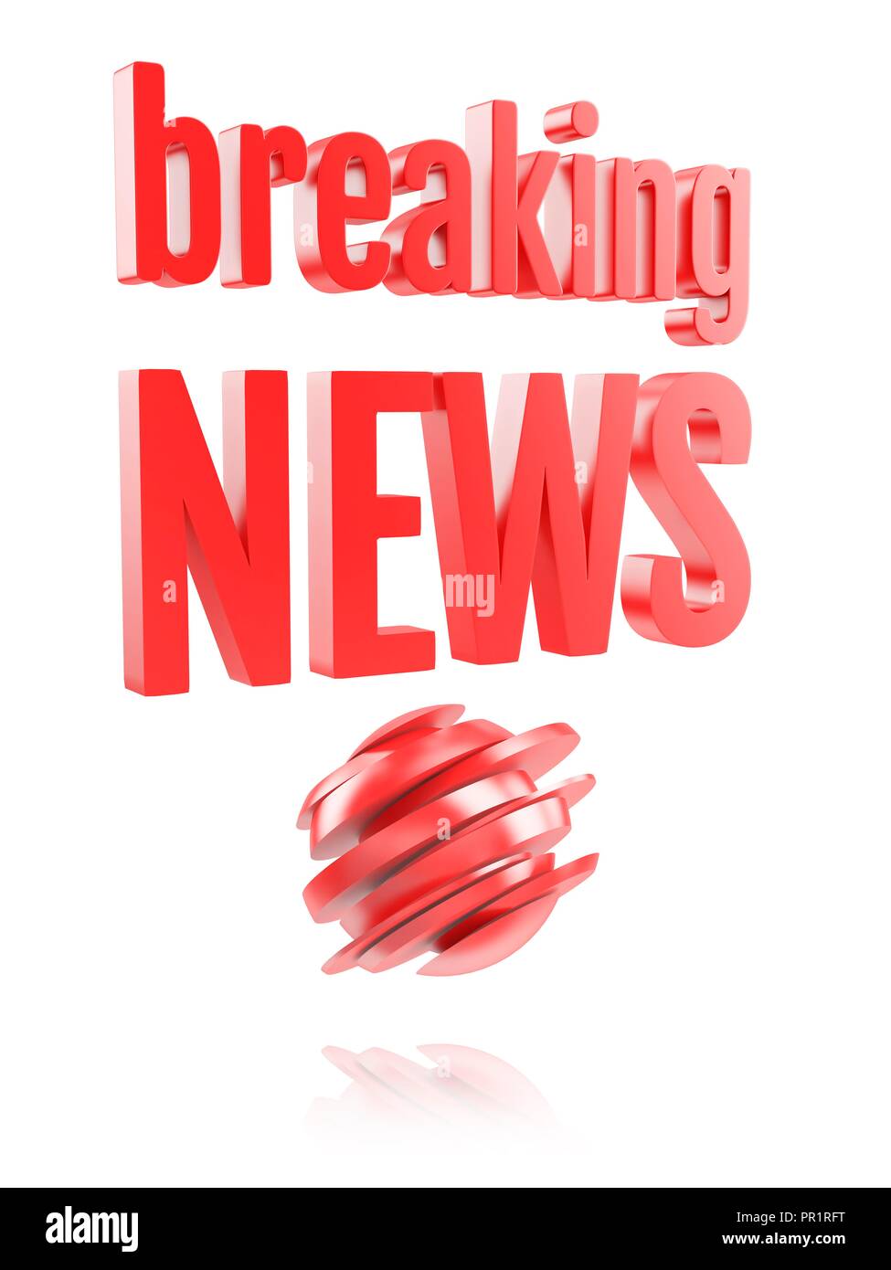 Breaking news logo, illustration. Banque D'Images