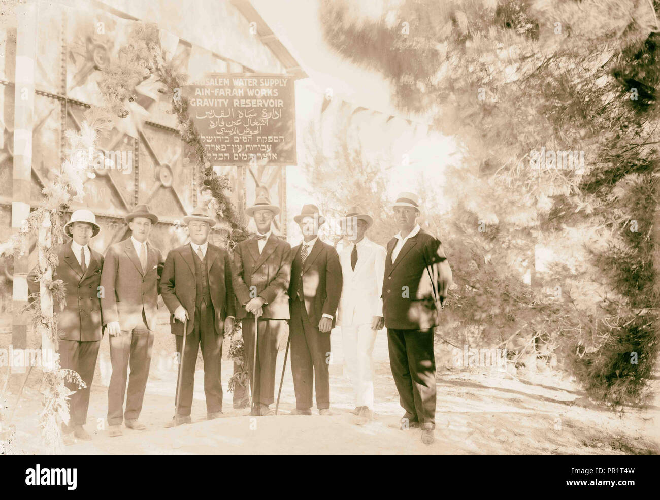 Ain Farah l'approvisionnement en eau. 1898, Cisjordanie, Ain Farah Banque D'Images