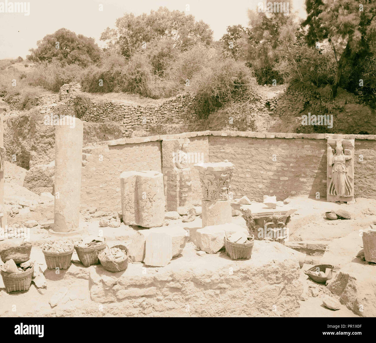 Ruines à Askalon, juin 1921. 1921, Israël, Ashḳelon Banque D'Images