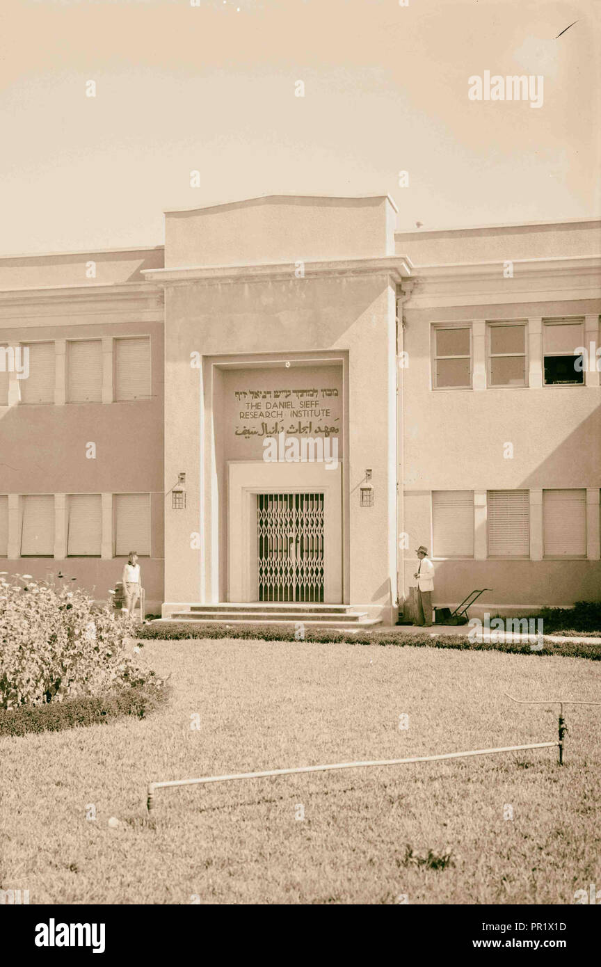 L Sieff capacités à l'Institut Weizmann des sciences, Rehovot, Israël. 1934, Israël, Reḥovot Banque D'Images