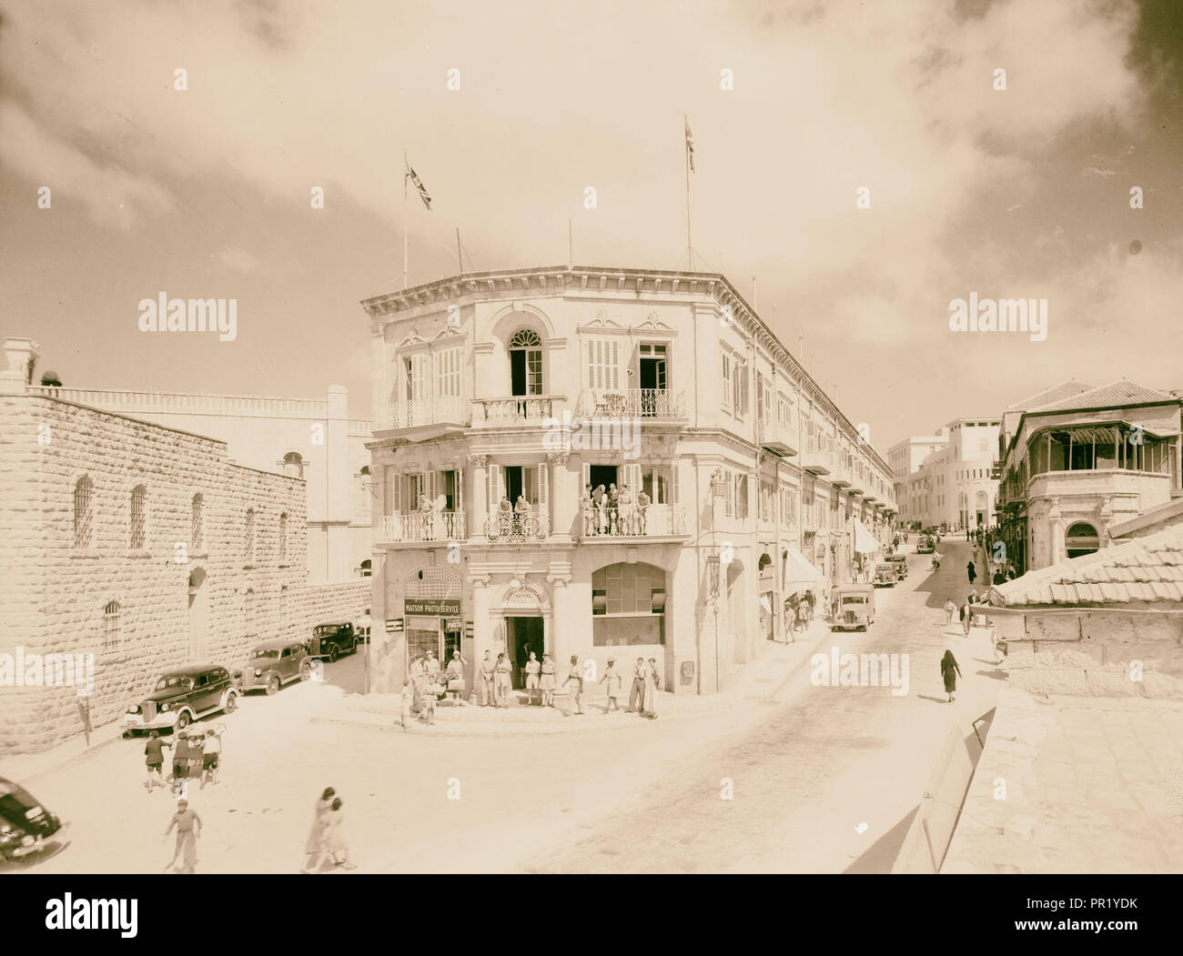 La maison de Saint André (Fast Hotel), prises le 2 juillet '43, Jérusalem, Israël Banque D'Images